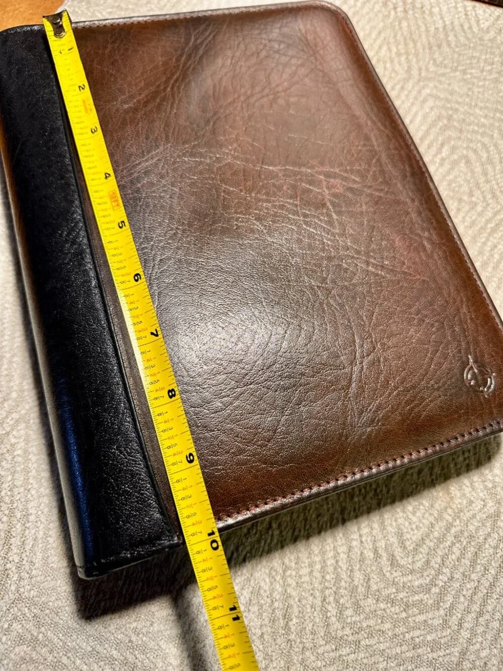 Franklin Covey Classic Leather Planner Binder Organizer Black Brown Made in USA